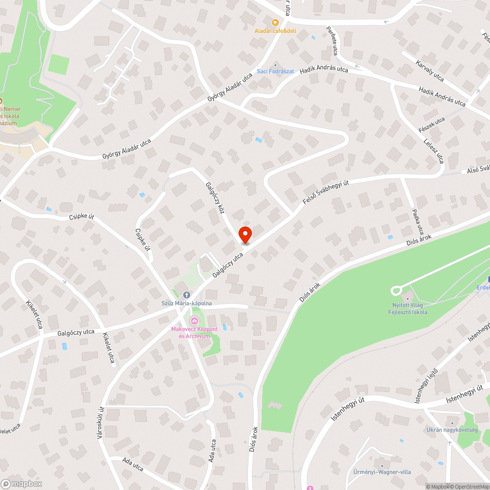 Megsüllyedt útburkolat bejelentés helye