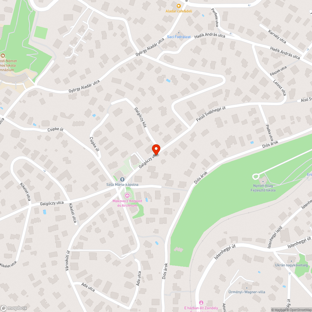 Kátyú bejelentés helye