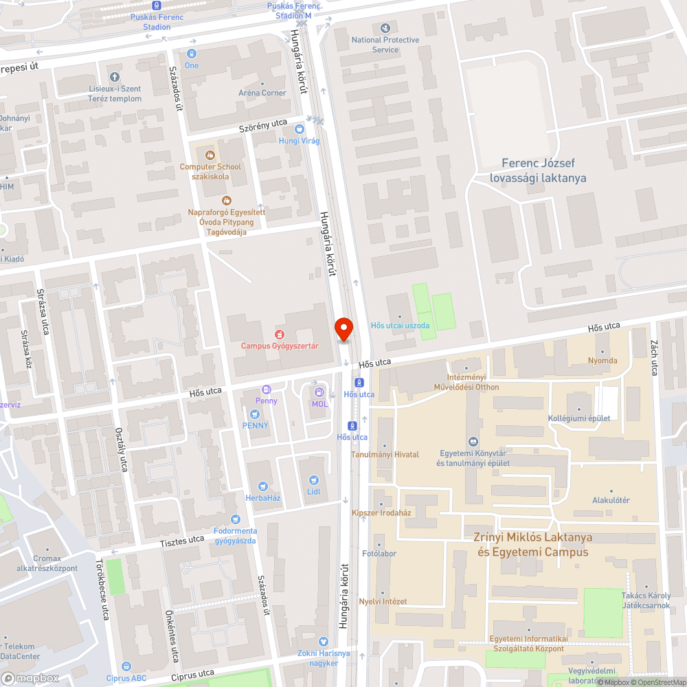 Borzalmasan koszos megálló bejelentés helye