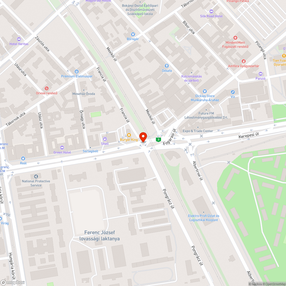 Négy darab nagyon megkopott zebra bejelentés helye