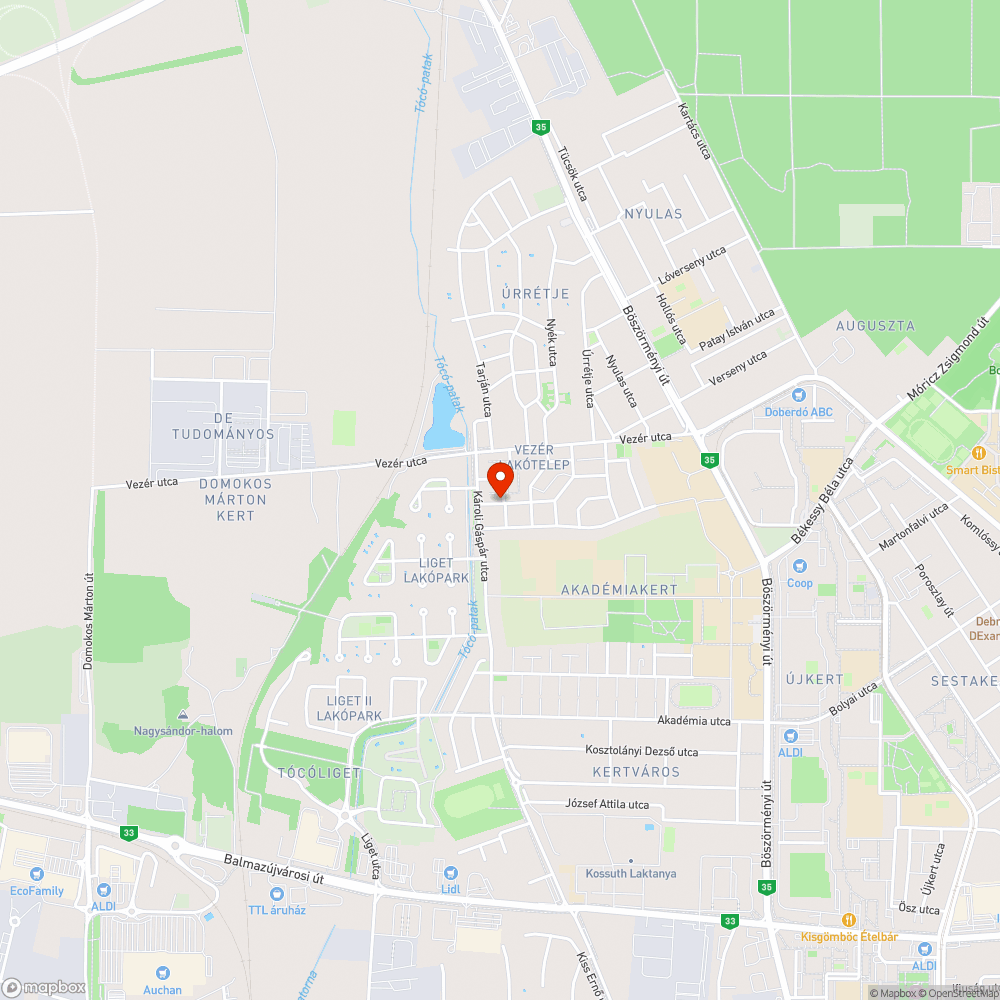 Eldugult esővíz elvezető csatorna bejelentés helye