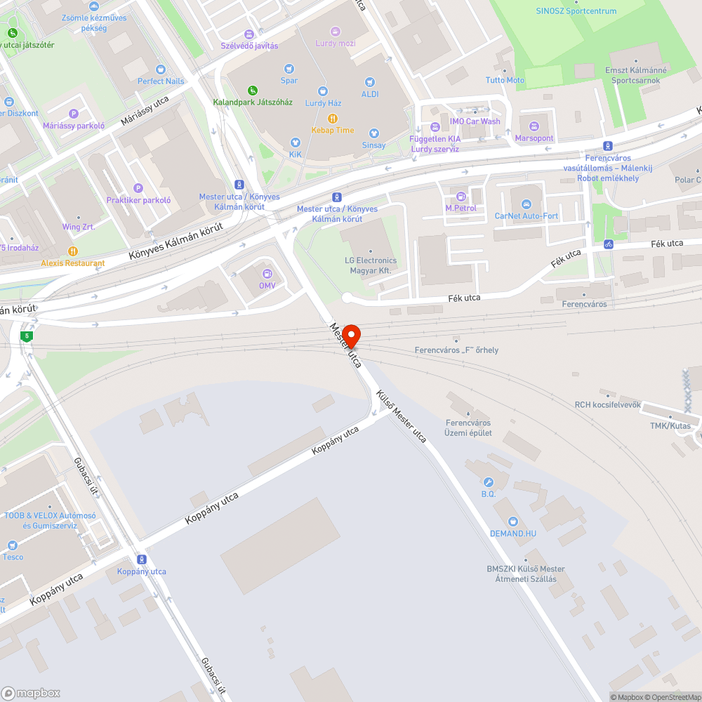 Mély kátyúk, 6-7 darab egymás után bejelentés helye