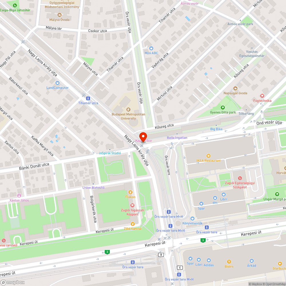 Kátyúk a zebrán bejelentés helye