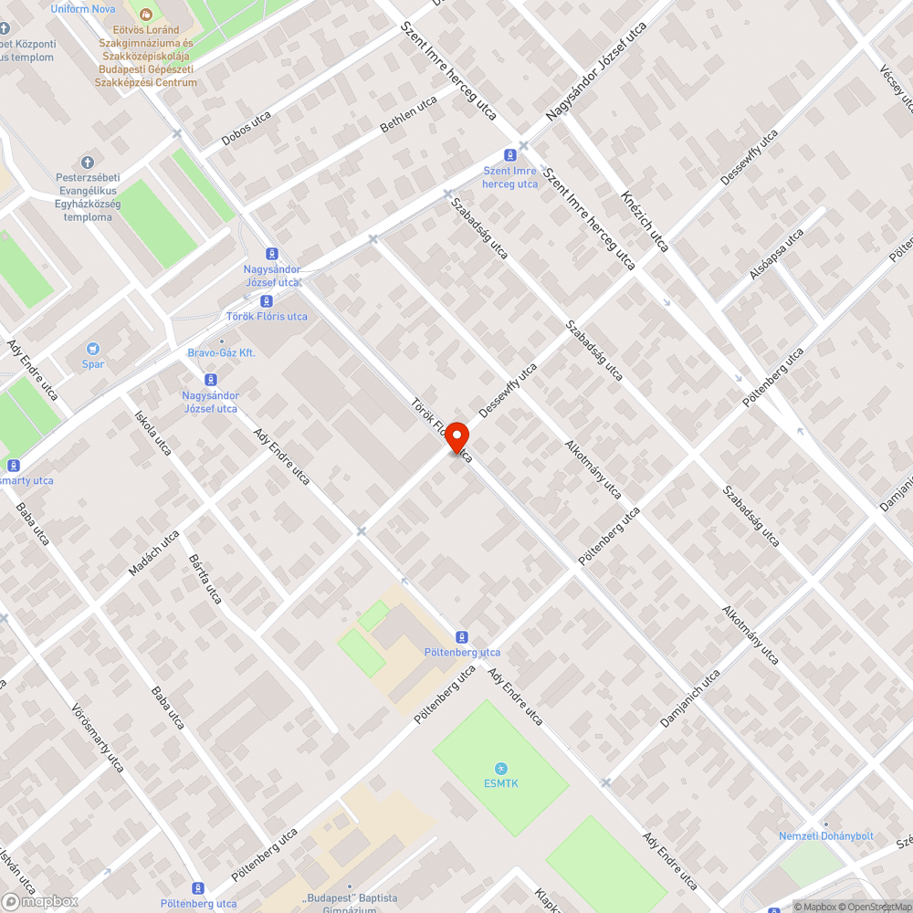 Hiányzó utcatábla bejelentés helye