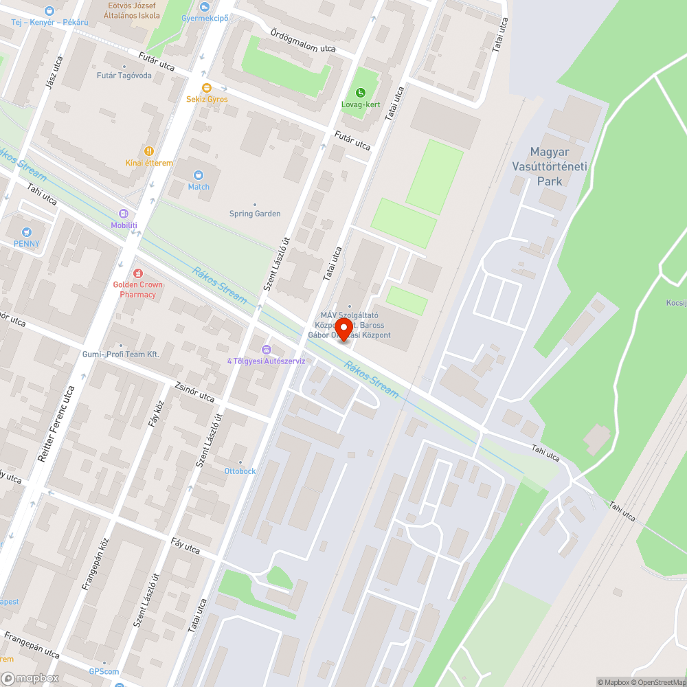 Elhagyott jármű bejelentés helye