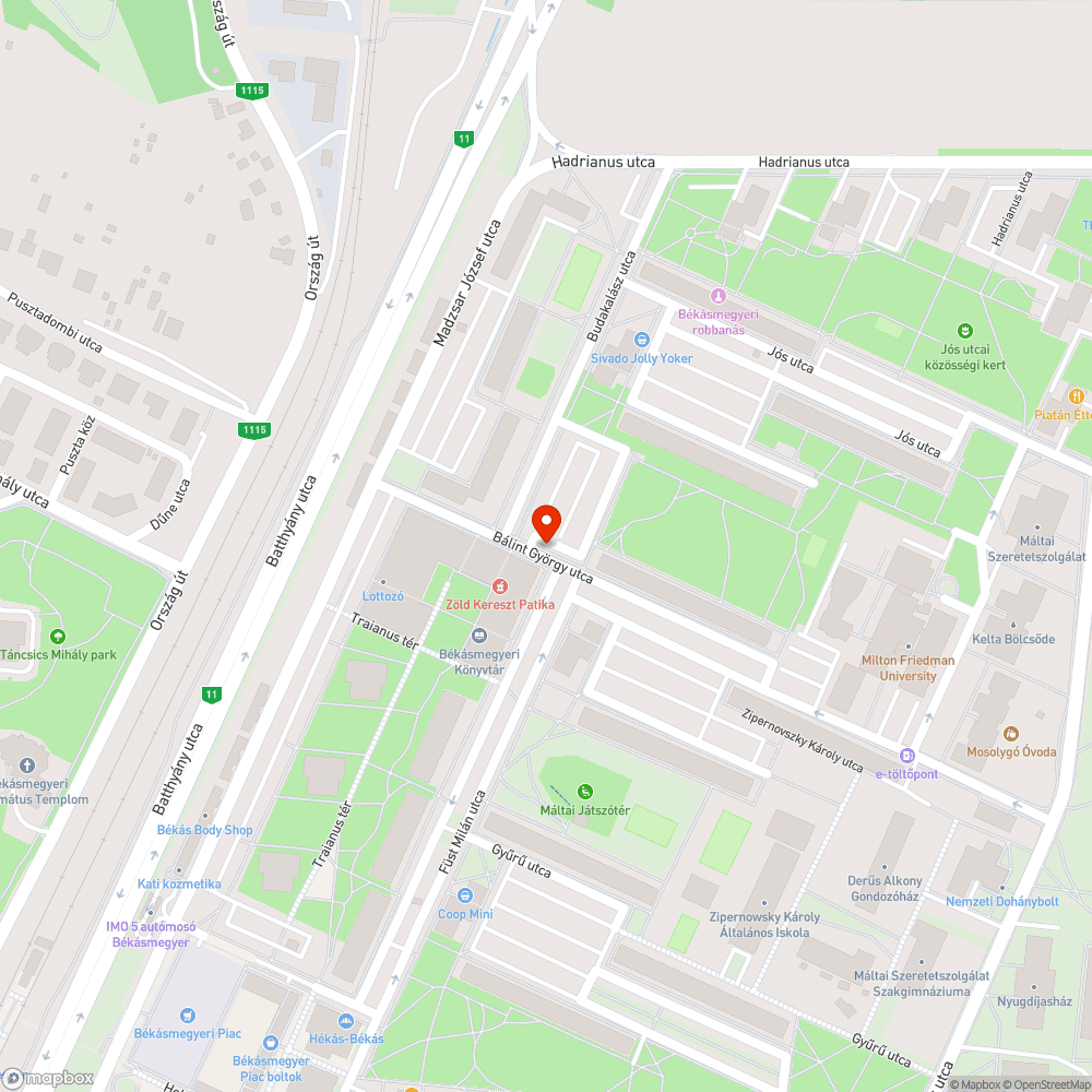 Kátyú bejelentés helye