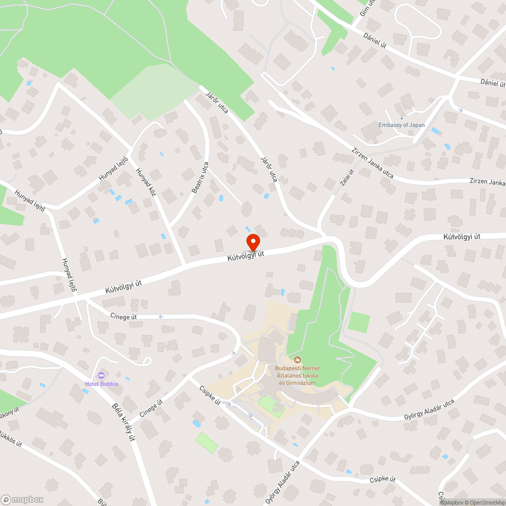 Kátyú bejelentés helye