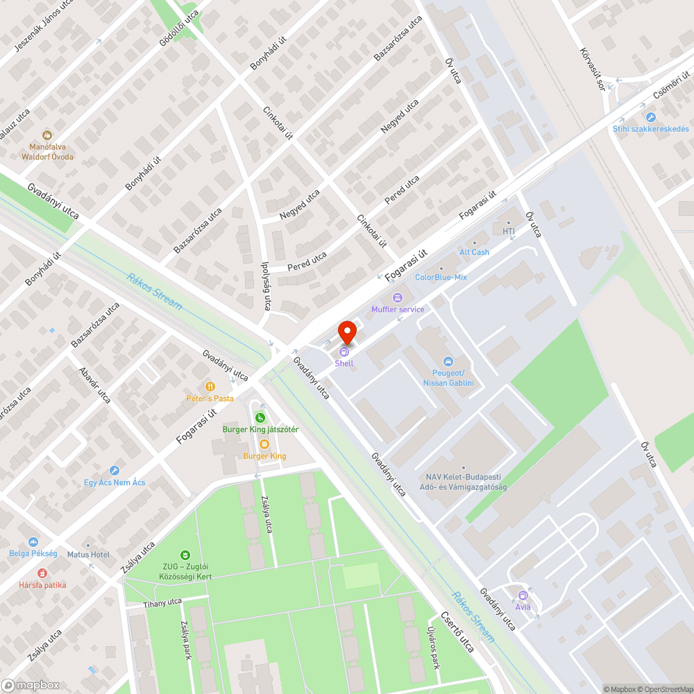 Elhagyott roncs bejelentés helye