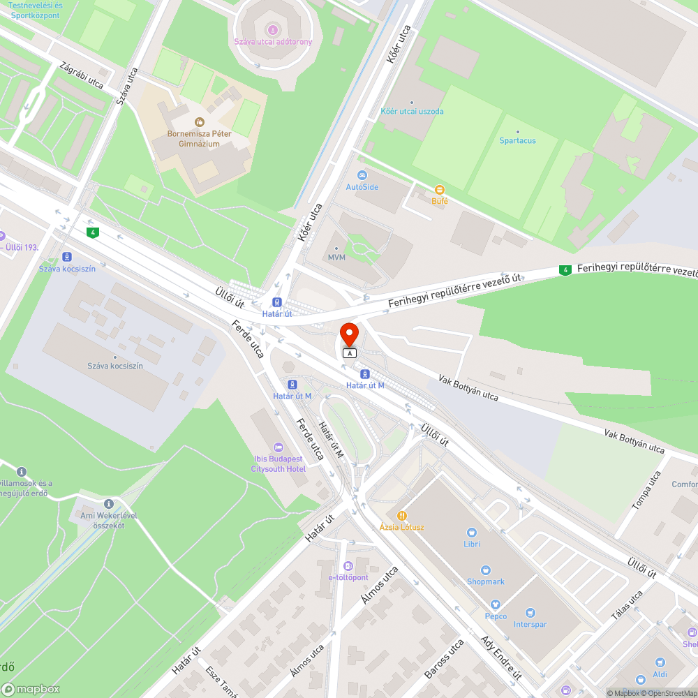 Kitört korlát bejelentés helye