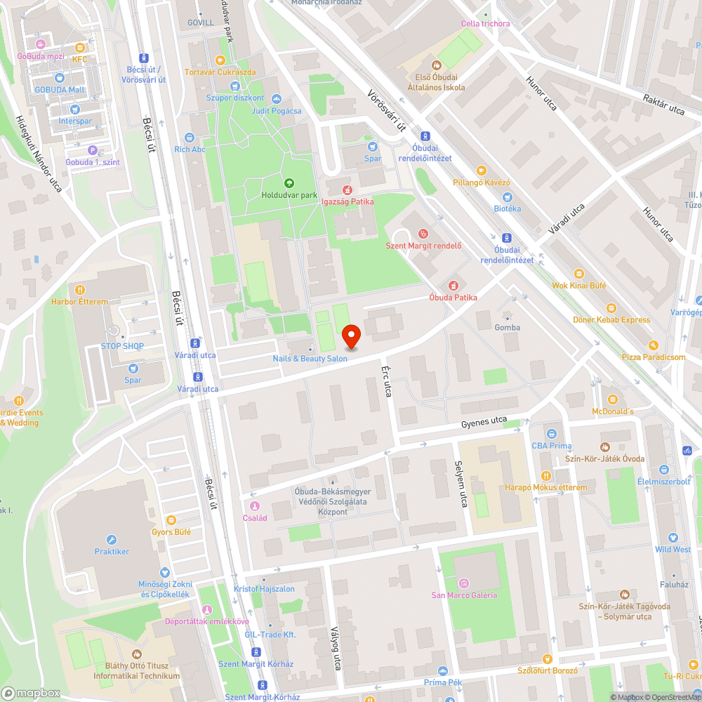 Kátyús parkolósáv bejelentés helye