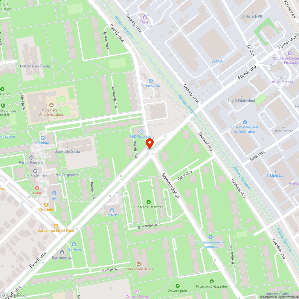 Baleset gócpont (lámpa váltás rövid) bejelentés helye