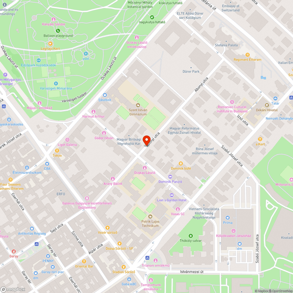 Elhagyott furgon bejelentés helye