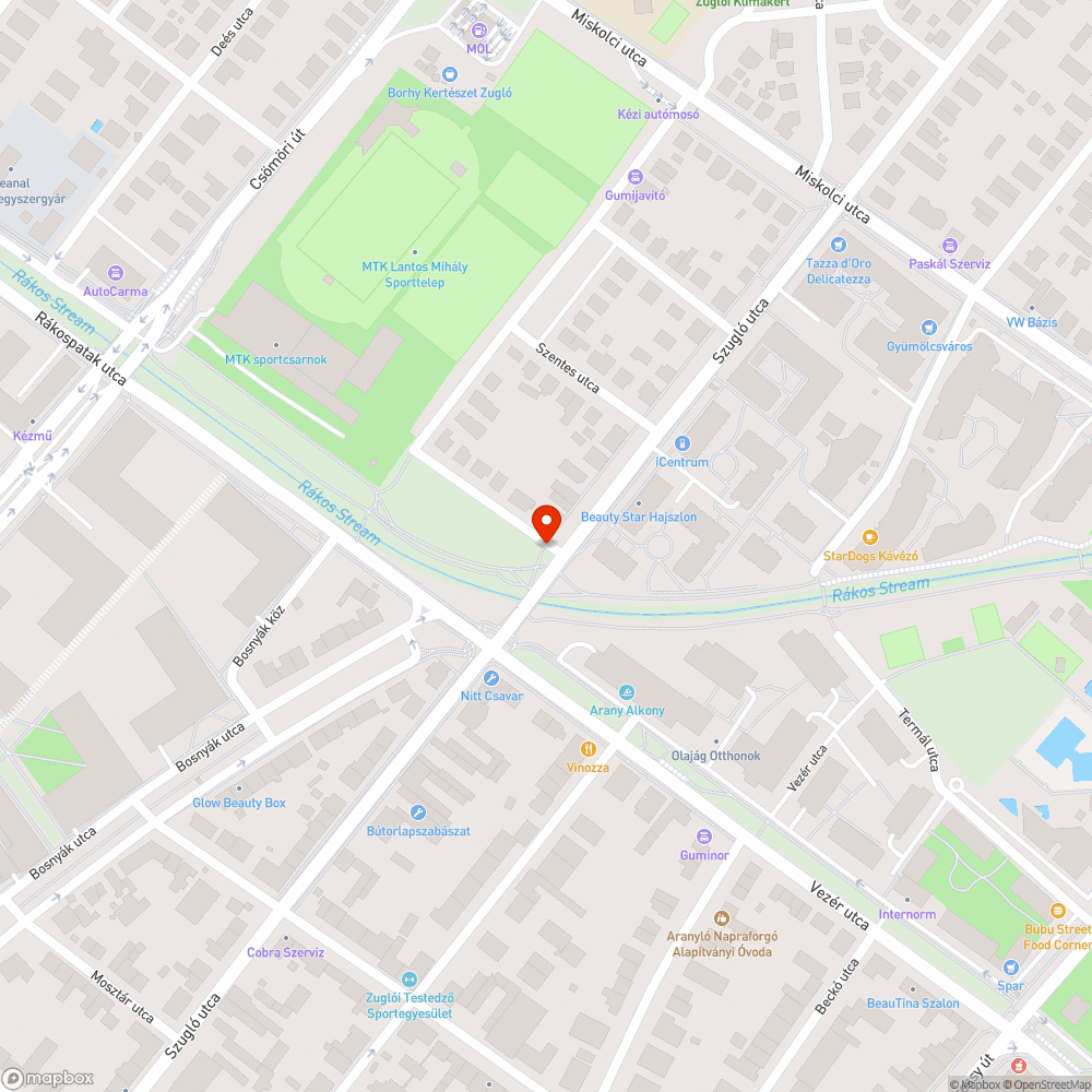 Elmozduló parkolásgátló bejelentés helye