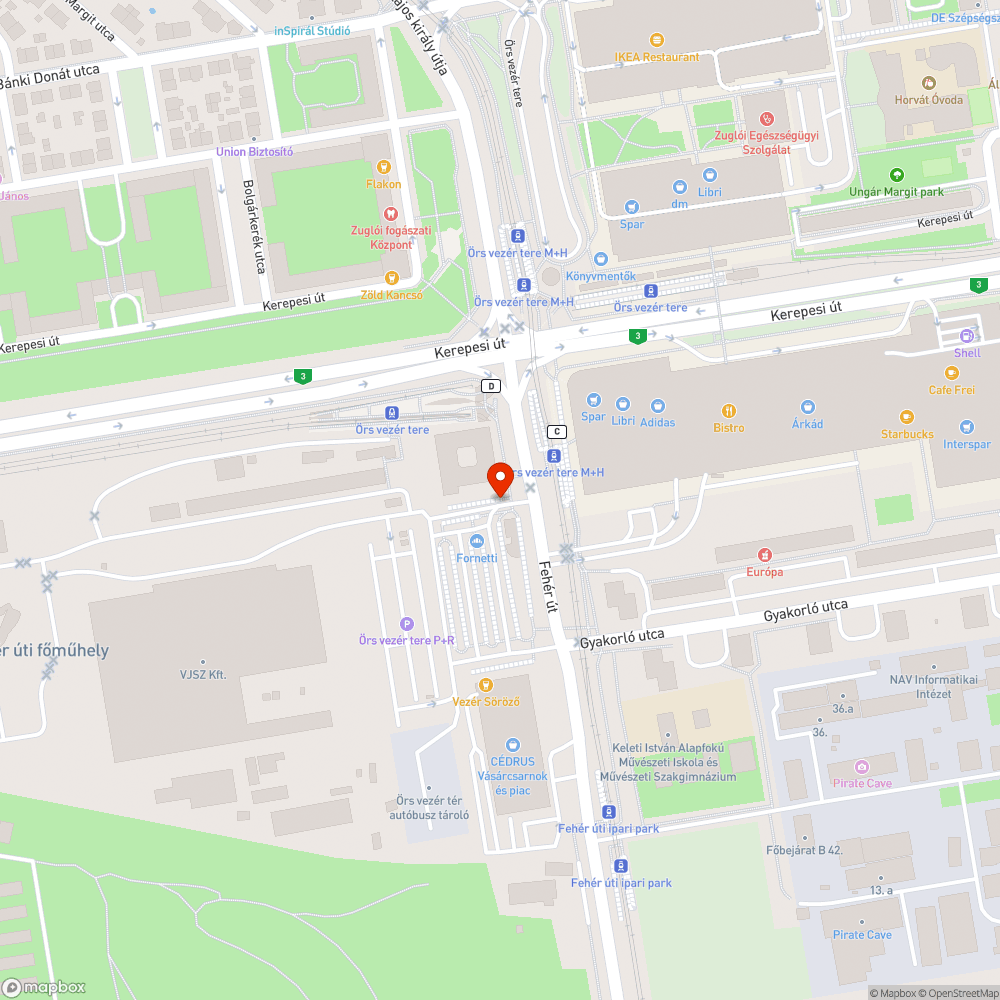 Graffitivel és matricákkal szennyezett közműszekrény bejelentés helye