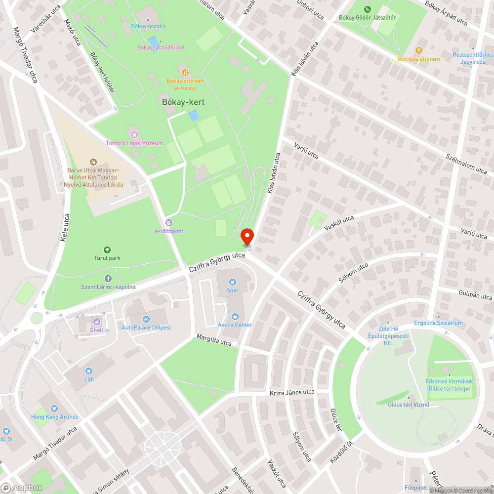 Vízállás jelentés a Kiss István utcából 2.0 bejelentés helye