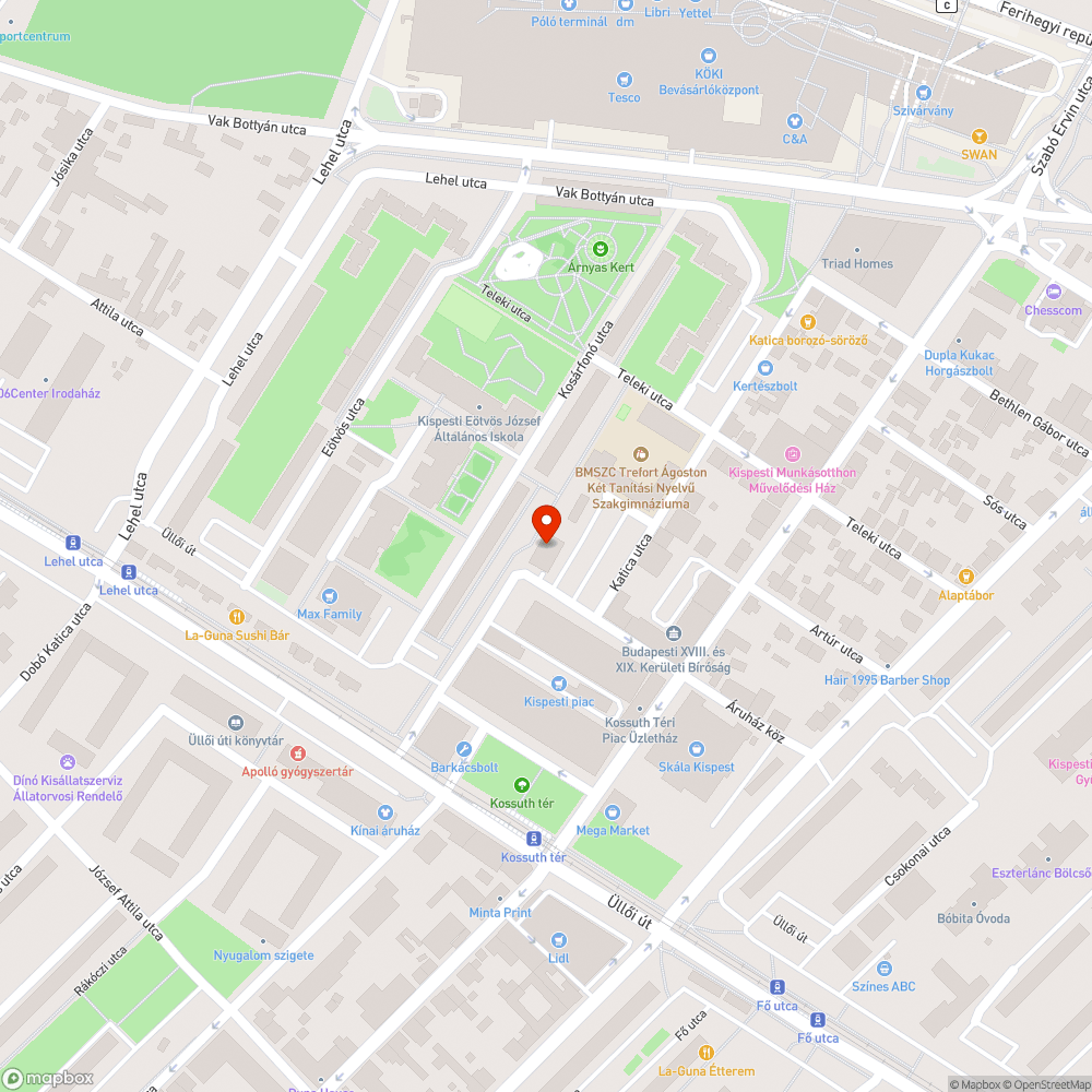 Eldugult sportpálya lefolyó bejelentés helye