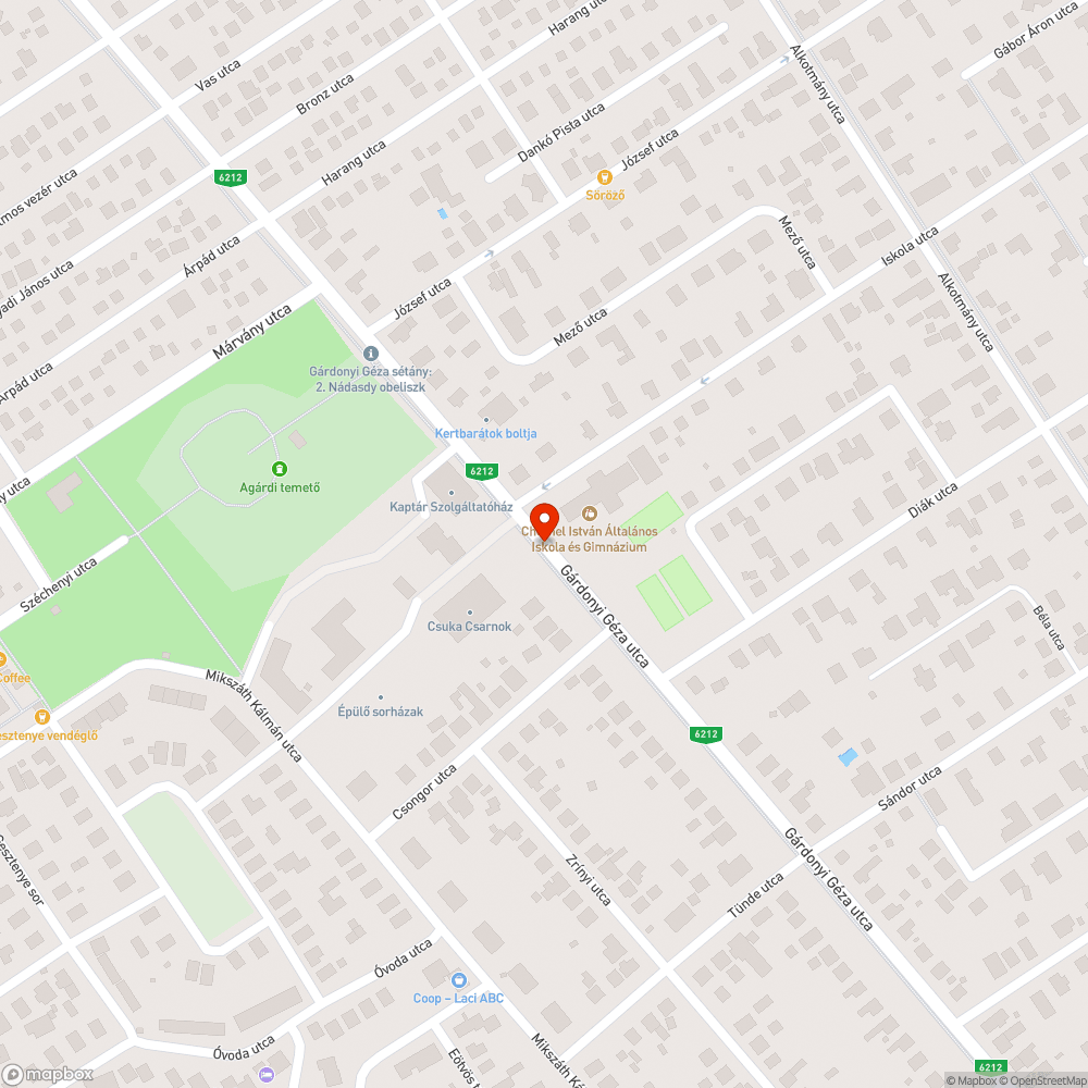 Felbontott járda szakasz bejelentés helye