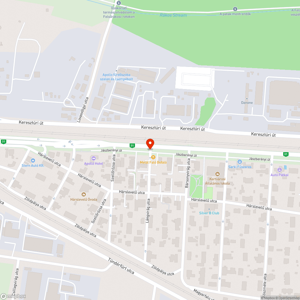 Egy nagyon rossz állapotú fekvőrendőr bejelentés helye