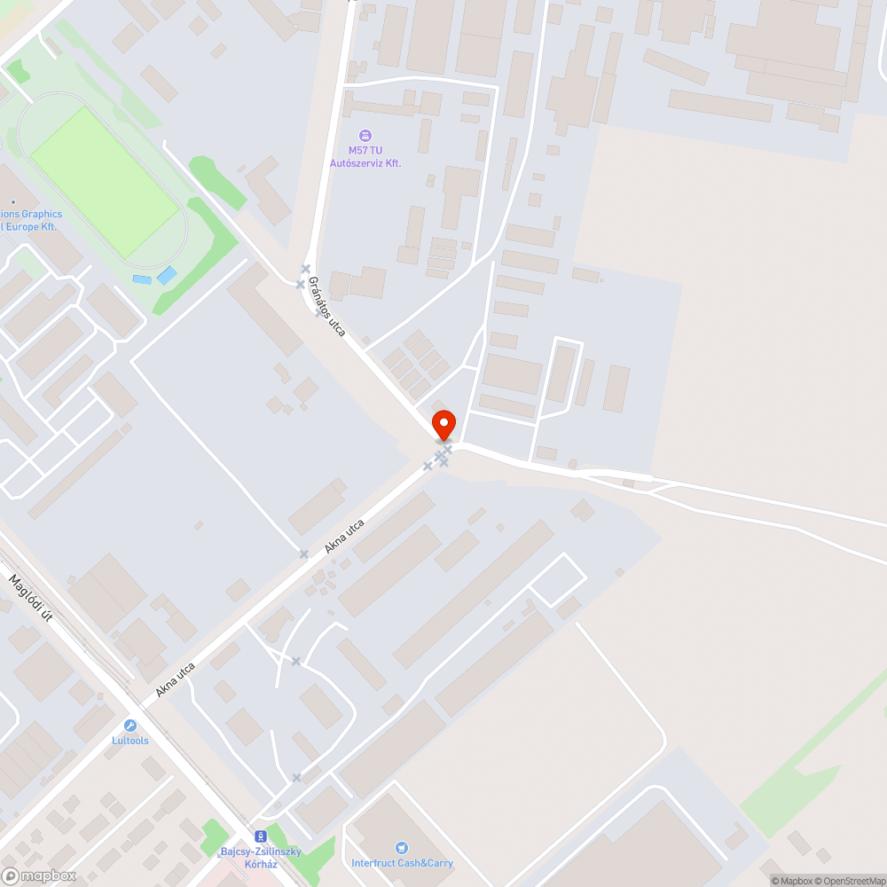 Nagyobb kátyú bejelentés helye