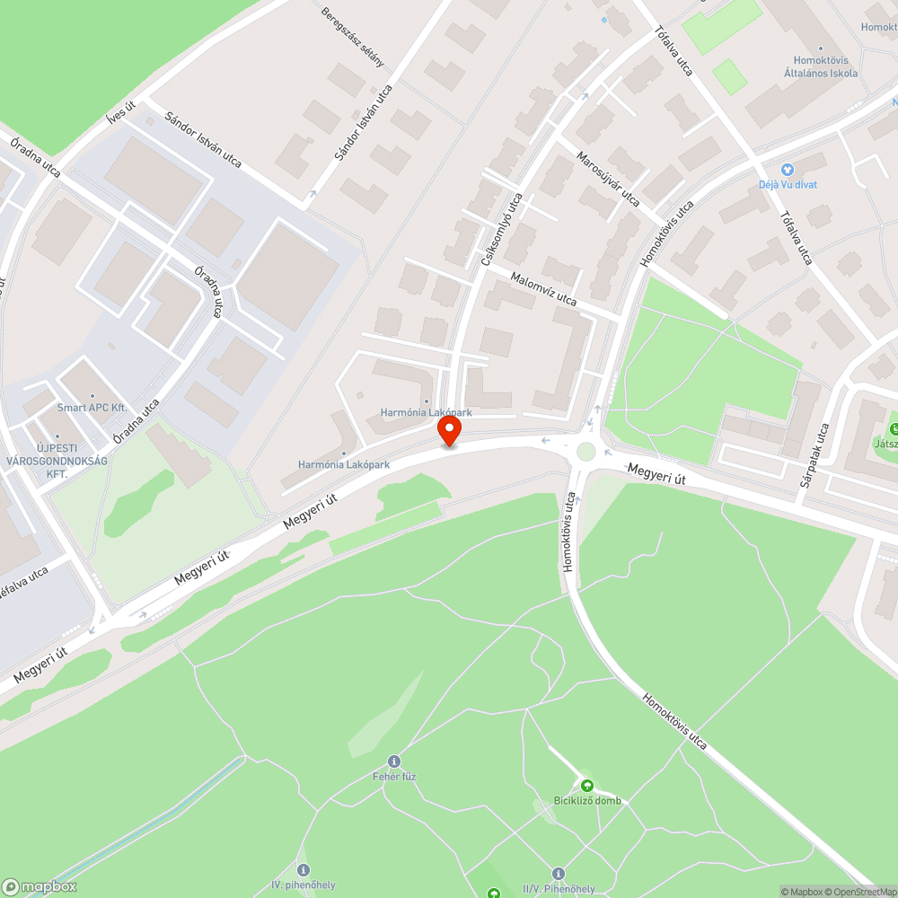 Kátyú bejelentés helye