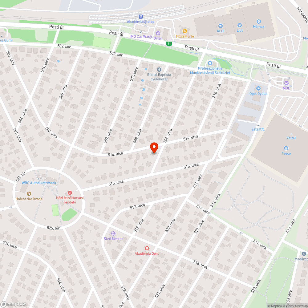 Roncs autó bejelentés helye