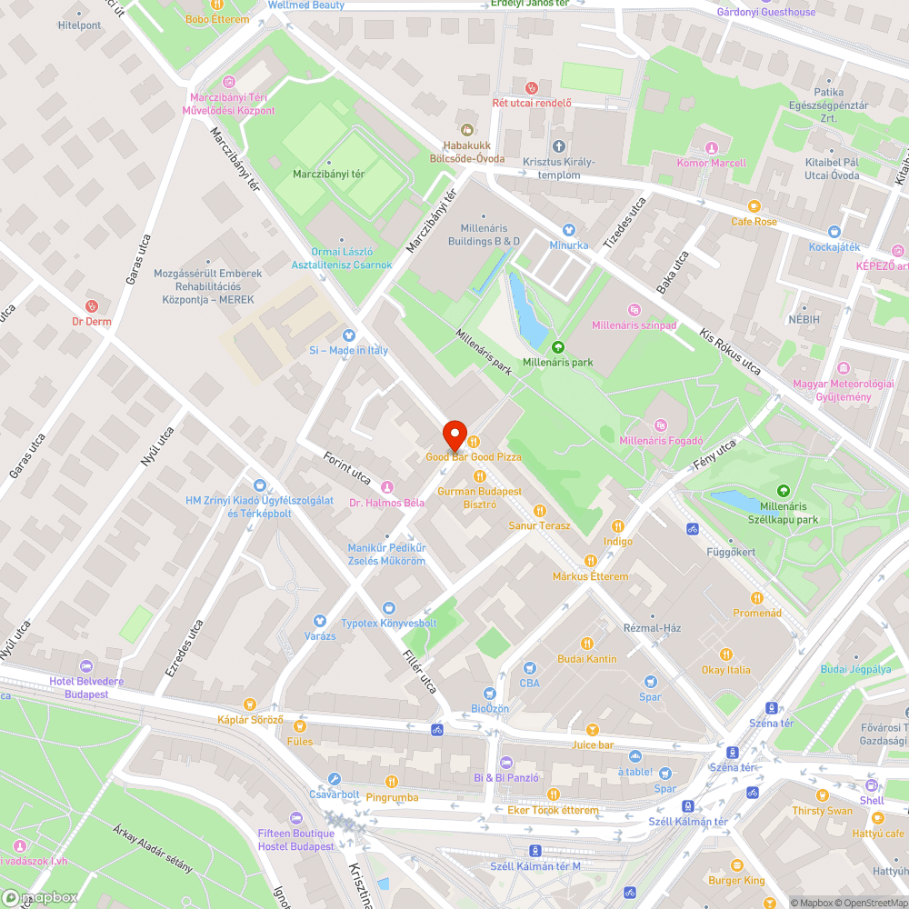 Kátyú bejelentés helye