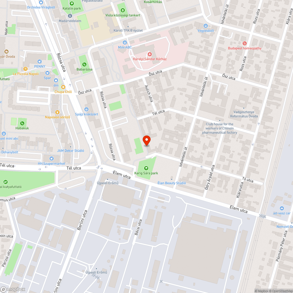 Csúszásveszélyes kerékpárút bejelentés helye