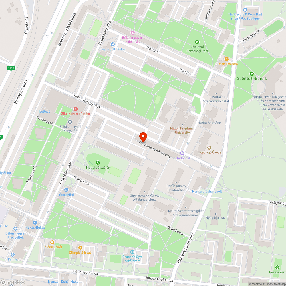 Kiégett lámpa bejelentés helye