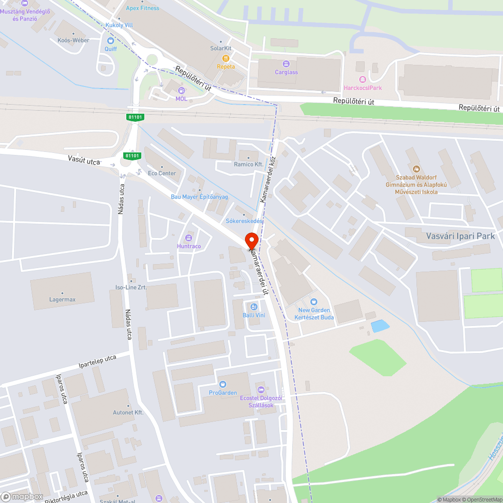 Járda hiánya a Kamaraerdei út mentén bejelentés helye