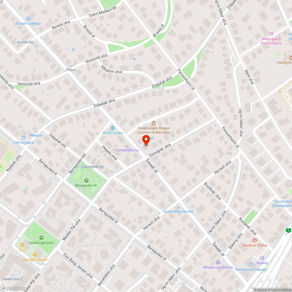 Zsák szemét bejelentés helye