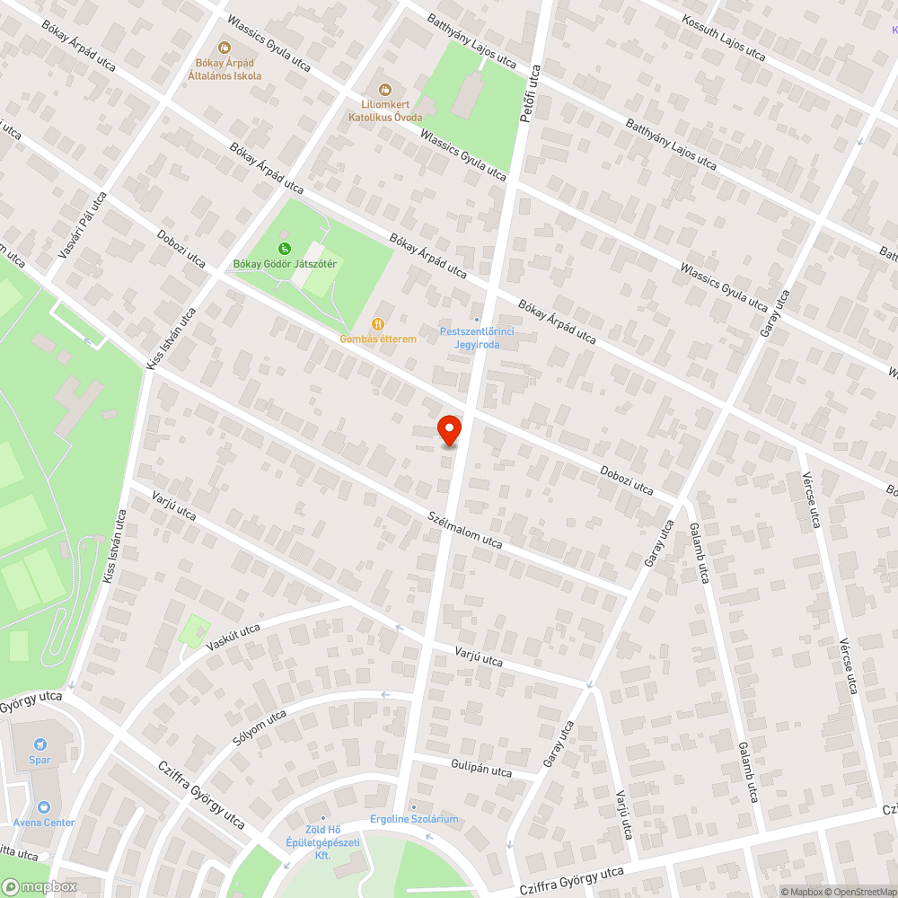 Holdbéli táj Pestszentlőrincen bejelentés helye