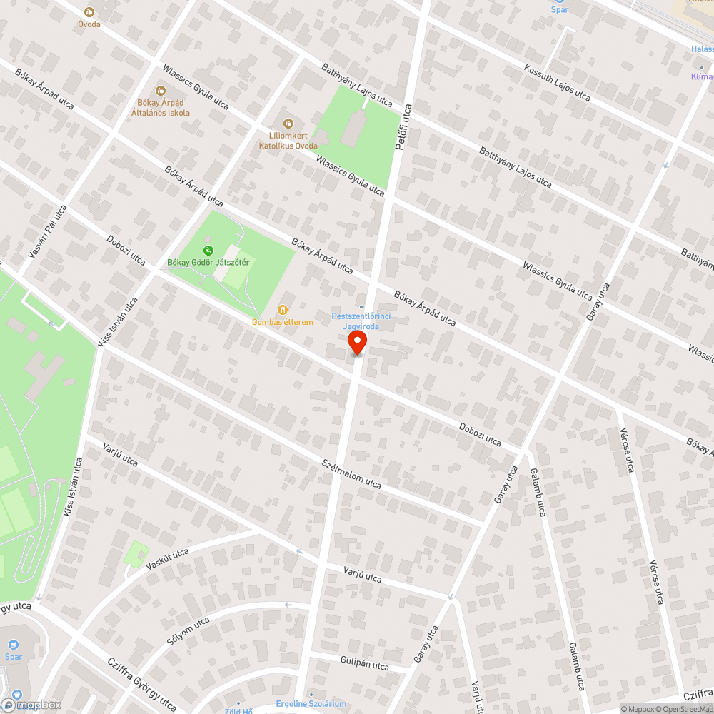 Botlásveszélyes, hiányos járda bejelentés helye