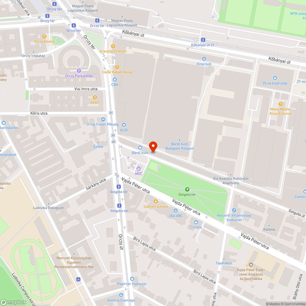 Elhagyott autógumik bejelentés helye