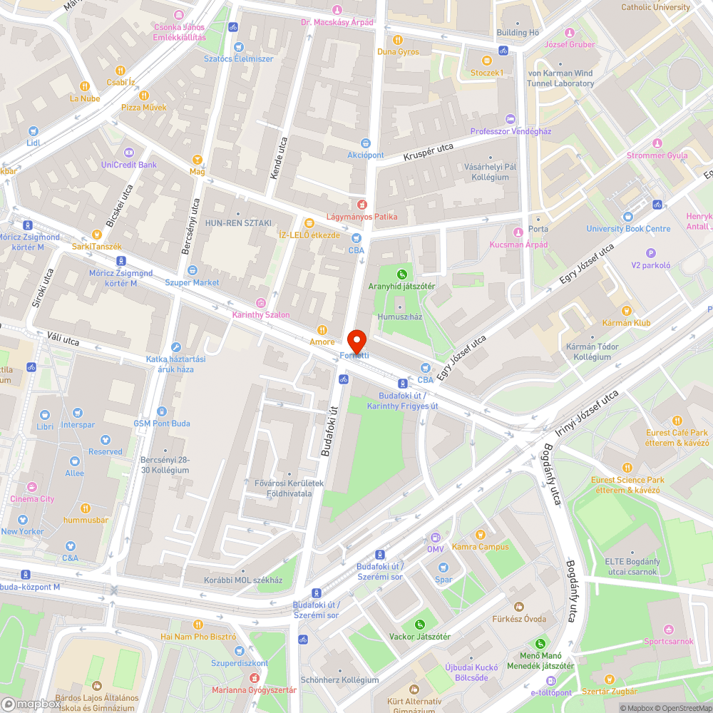 Kiégett lámpa bejelentés helye