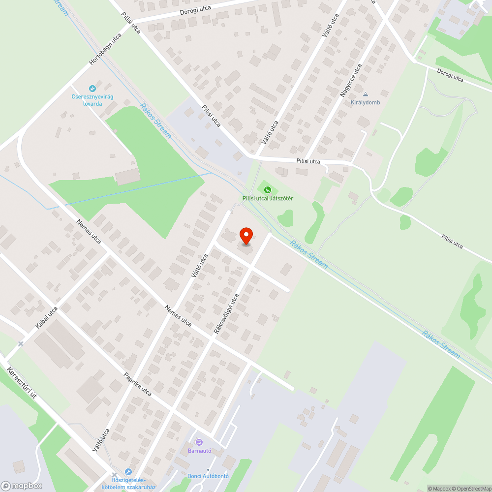 Elhagyott jármű bejelentés helye