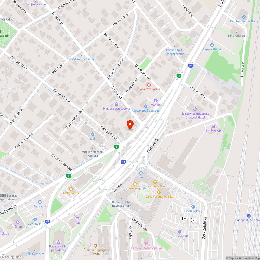 Budaörsi út műanyag flakonok bejelentés helye