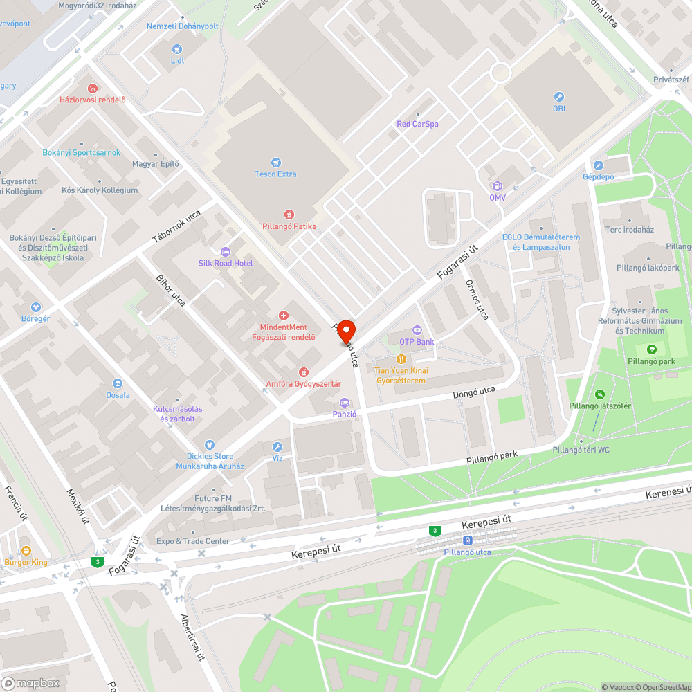 Kátyúk bejelentés helye