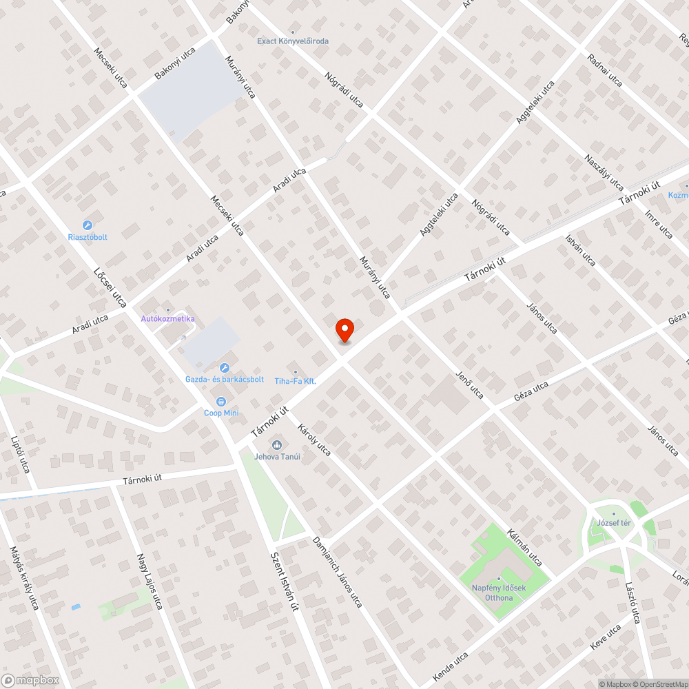 Tárnoki út - hiányzó közmű ellenőrző aknafedél bejelentés helye