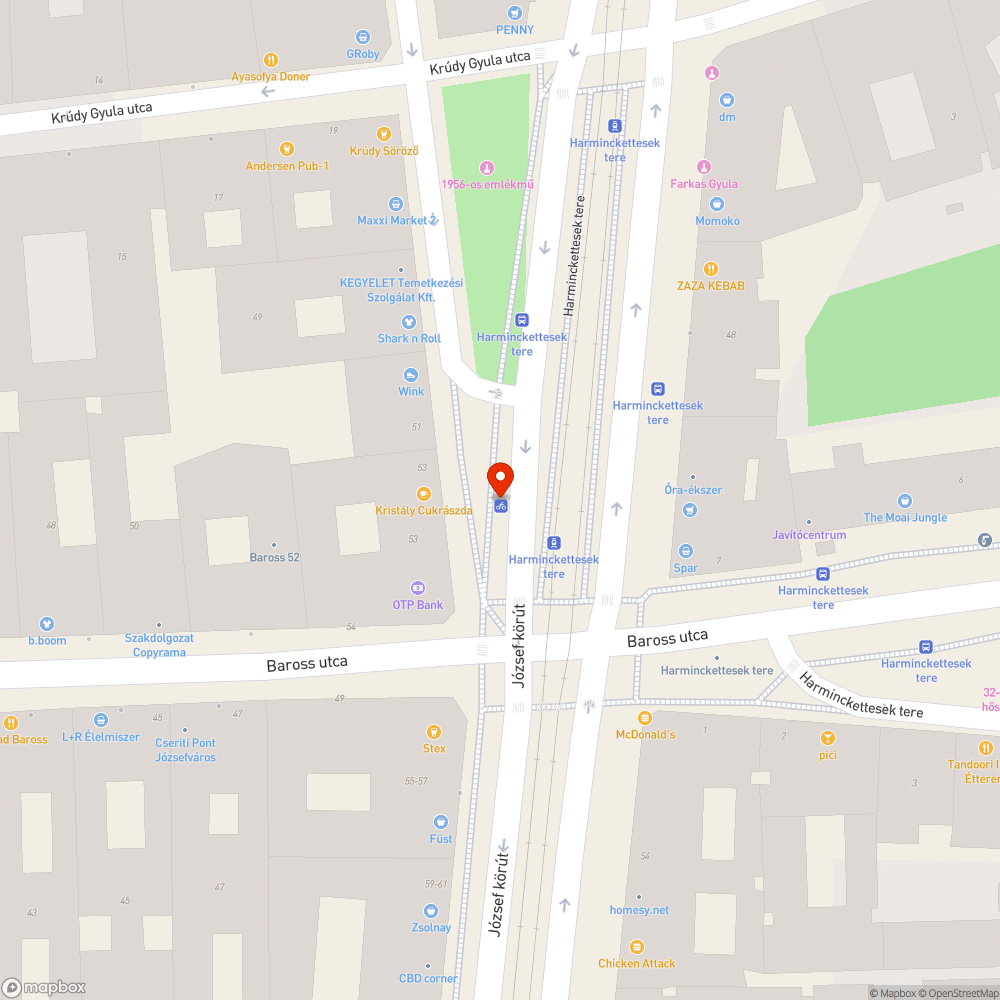 Roncs kerékpár bejelentés helye