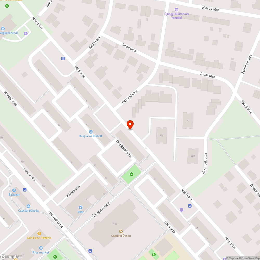 Egy rongálódott aknafedél bejelentés helye