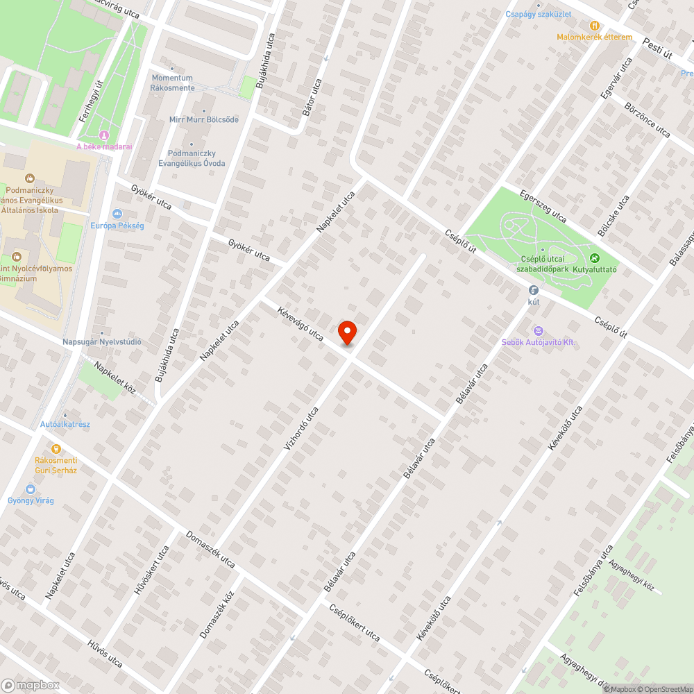 Roncsautó bejelentés helye