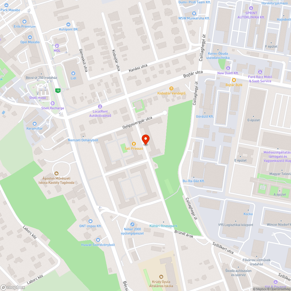 Otthagyott auto bejelentés helye