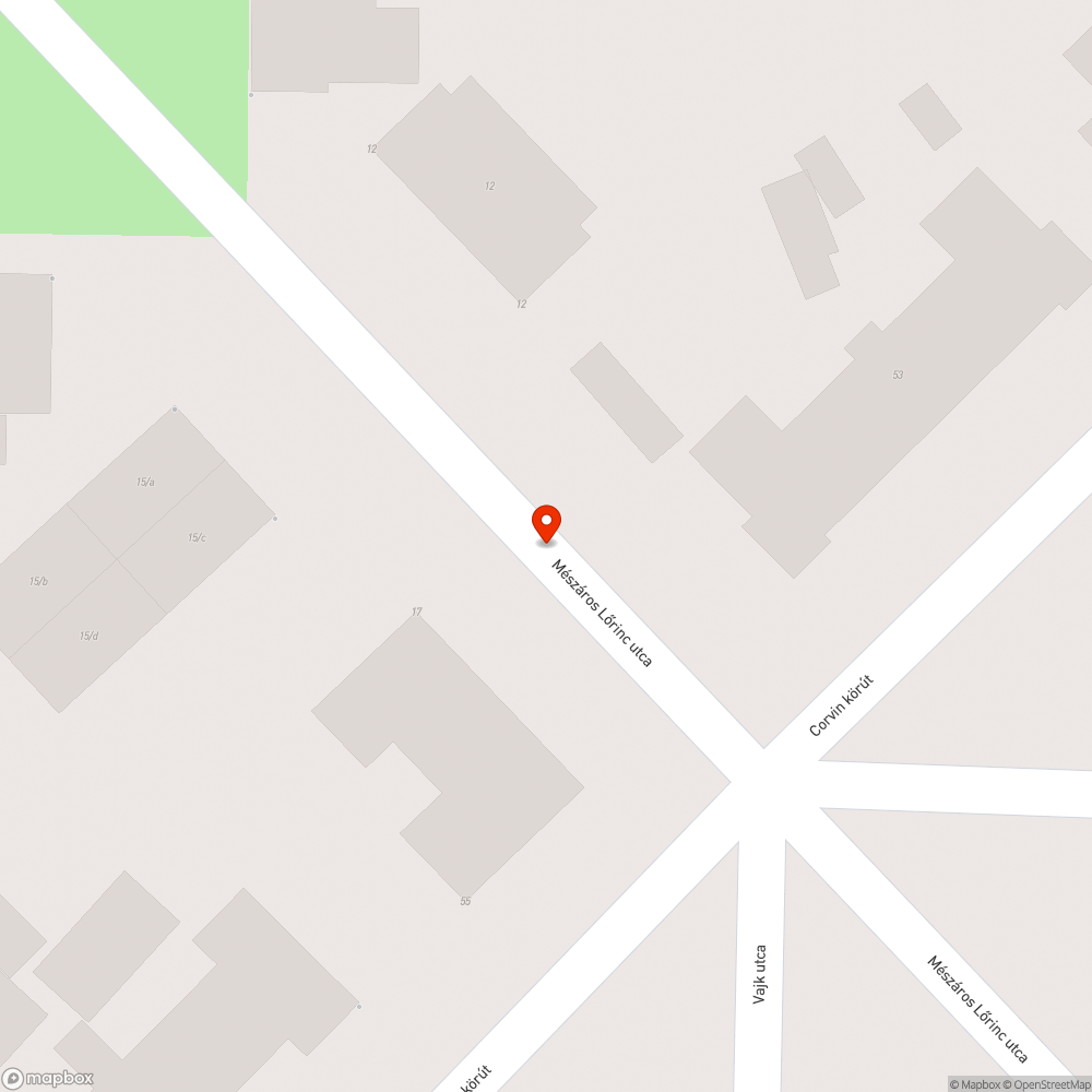 Kátyúk bejelentés helye