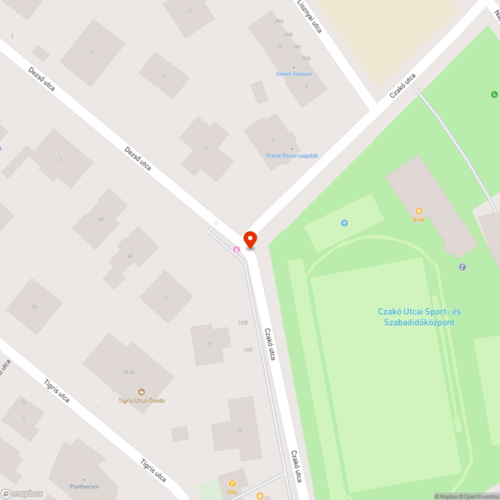 Nagy vízátfolyás a sportpálya mellett bejelentés helye