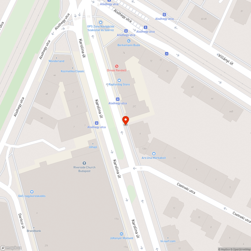 Szennyezett bicikliút bejelentés helye