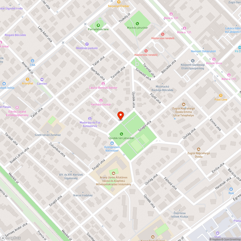 Kátyúk Zuglóban bejelentés helye