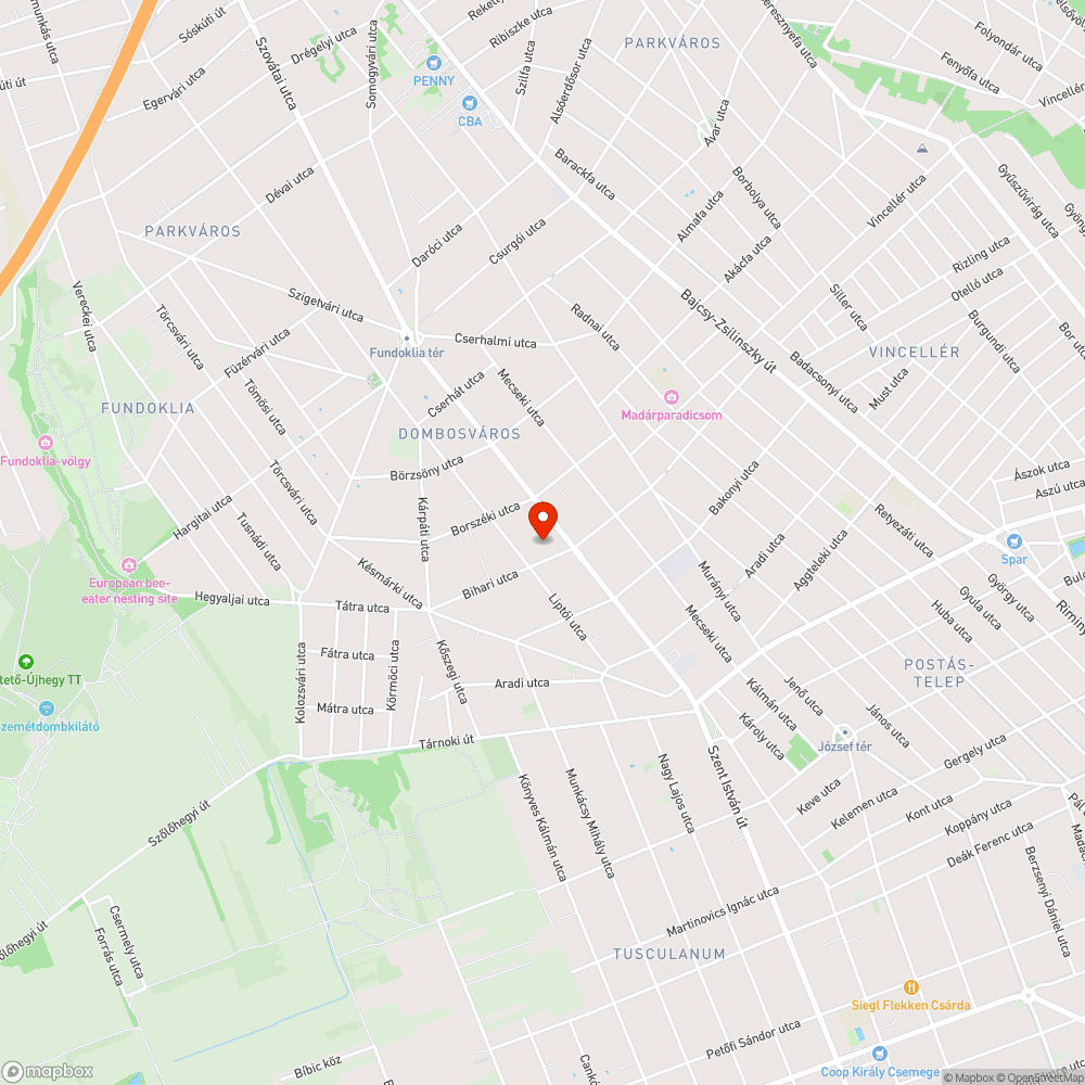 Kátyús út bejelentés helye