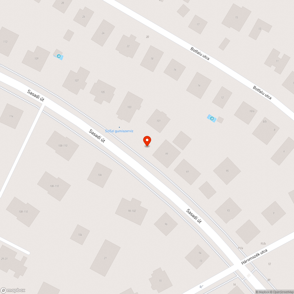 Törmelék bejelentés helye