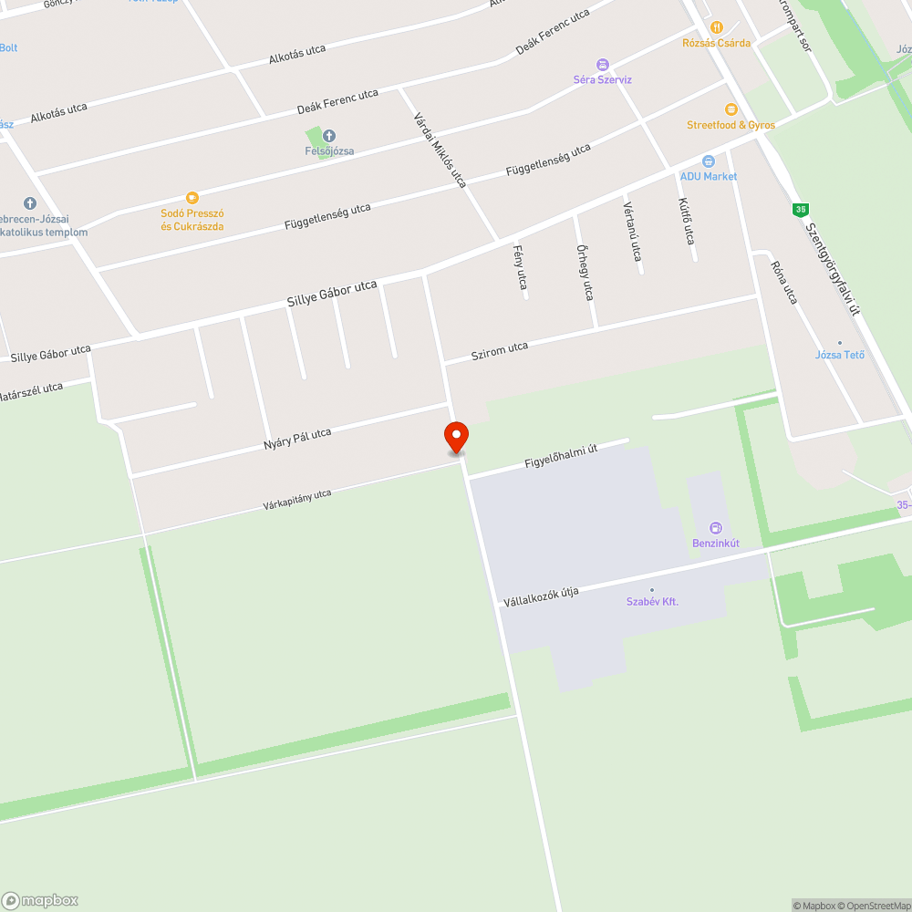 Gyalogosan járhatatlan út bejelentés helye