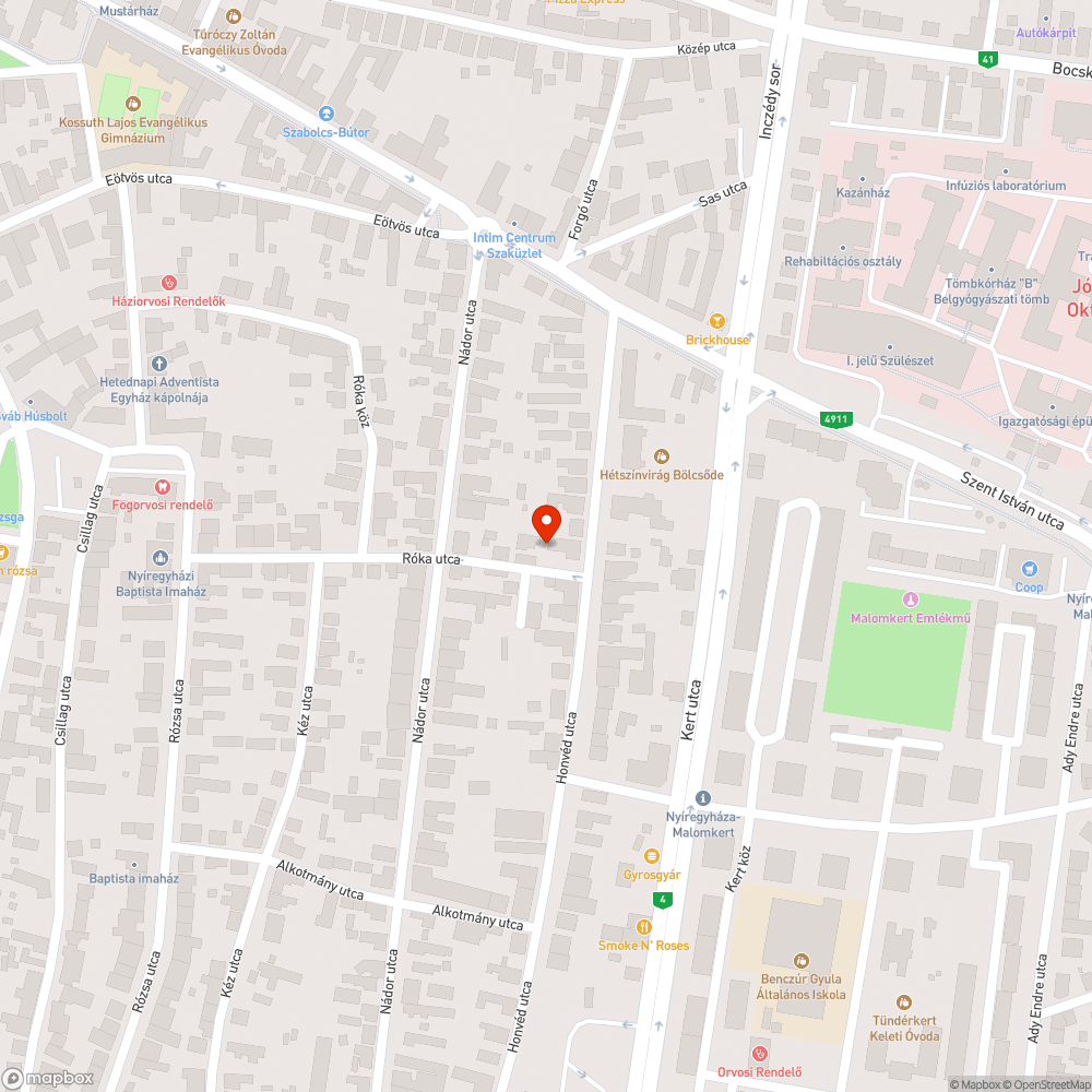 Eltömődött, szemetes esővízelvezető bejelentés helye